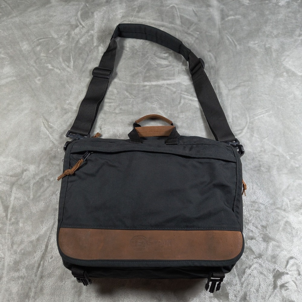Vintage Eastpak Columbia Messenger Bag Canvas Suede Made In USA Crossbody Travel